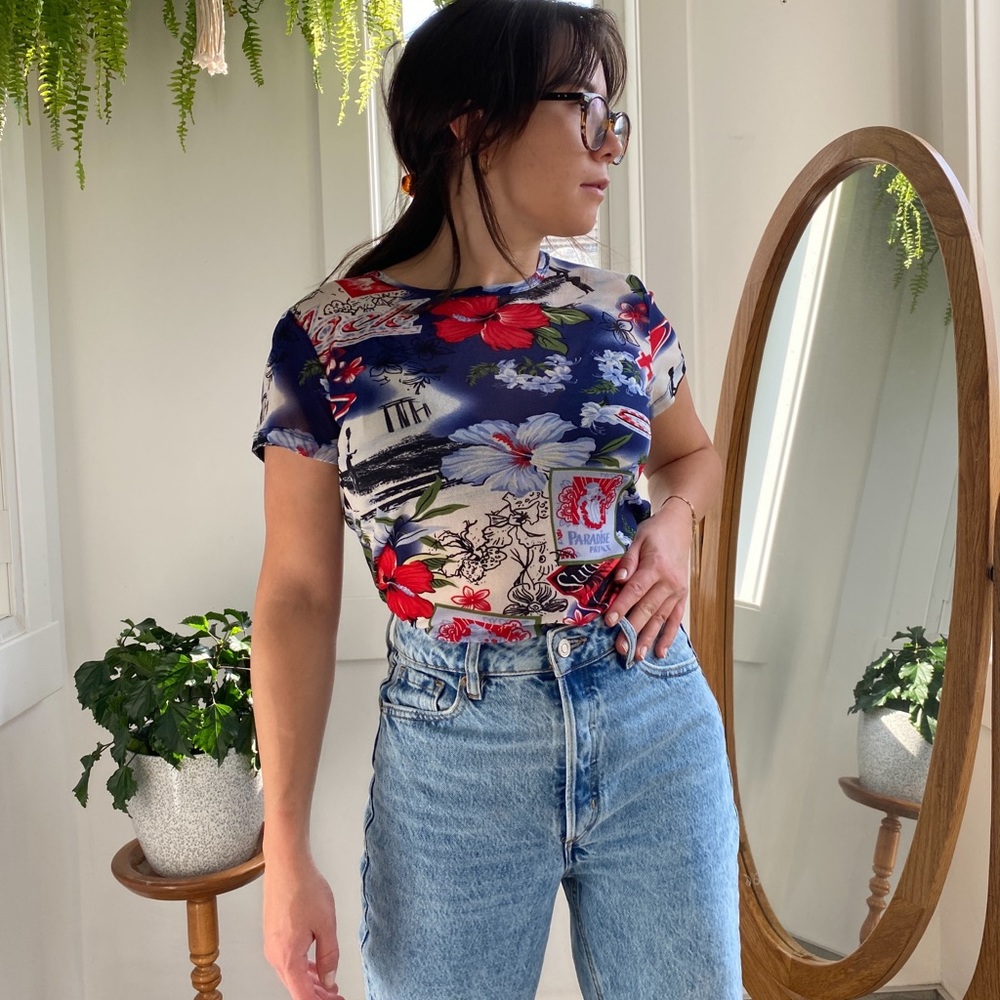 Retro mesh tee